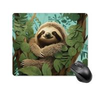 Tappetino per Il Mouse Hug Tree Sloth Confortevole Tampone per Mouse Ergonomico Gaming Mousepad per Computer Laptop Casa 25X30Cm