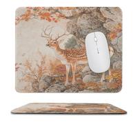 Tappetino per Il Mouse Hunting Wildlife Deer Chinese Mountains Antisfilacciamento Tappetino per Mouse Confortevole Gaming Mousepad per Pc Laptop Notebook 25X30Cm
