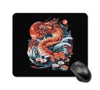 Tappetino per Il Mouse Japanese Dragon Sushi Superficie Liscia Tampone per Mouse Antisfilacciamento Gaming Mousepad per Laptop Computer Pc 25X30Cm