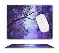 Tappetino per Il Mouse Lake And Trees Bordi Cuciti Tappetino Mouse Ergonomico Gaming Mousepad per Pc Notebook Laptop 25X30Cm