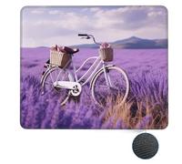 Tappetino per Il Mouse Lavender Field Bike Multifunzionale Tappeto Mouse Lavabile Gaming Mousepad per Ufficio Laptop Notebook 25X30Cm