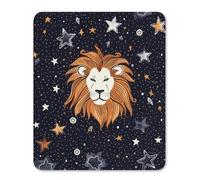 Tappetino per Il Mouse Lion And Stars Ergonomico Tappetini Mouse Bordi Cuciti Gaming Mousepad per Computer Ufficio Pc 25X30Cm