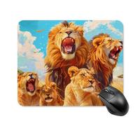 Tappetino per Il Mouse Lion Family Confortevole Tappetini Mouse Antisfilacciamento Gaming Mousepad per Notebook Casa Computer 25X30Cm