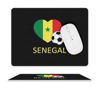 Tappetino per Il Mouse Love Senegal Soccer Lavabile Tappetino per Mouse Antiscivolo Gaming Mousepad per Pc Ufficio Notebook 25X30Cm
