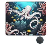 Tappetino per Il Mouse Marine Life Confortevole Tappeto Mouse Bordi Cuciti Gaming Mousepad per Casa Pc Computer 25X30Cm