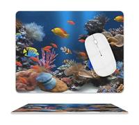 Tappetino per Il Mouse Marine Life Superficie Liscia Tappetini Mouse Antisfilacciamento Gaming Mousepad per Pc Casa Notebook 25X30Cm