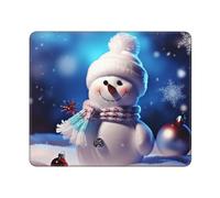 Tappetino per Il Mouse Merry Christmas Snowman Superficie Liscia Tampone per Mouse Antisfilacciamento Gaming Mousepad per Computer Casa Notebook 25X30Cm