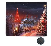 Tappetino per Il Mouse Merry Christmas Superficie Liscia Tampone per Mouse Antisfilacciamento Gaming Mousepad per Computer Notebook Laptop 25X30Cm