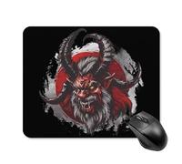 Tappetino per Il Mouse Merry Krampus Superficie Liscia Tampone per Mouse Bordi Cuciti Gaming Mousepad per Ufficio Laptop Notebook 25X30Cm