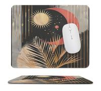 Tappetino per Il Mouse Mid Century Bohemian Tropical Palm Leaves Design Superficie Liscia Tappeto Mouse Antipolvere Gaming Mousepad per Ufficio Pc Laptop 25X30Cm