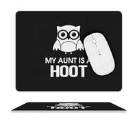 Tappetino per Il Mouse My Aunt Is A Hoot Superficie Liscia Tappeto Mouse Antisfilacciamento Gaming Mousepad per Notebook Laptop Pc 25X30Cm