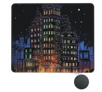 Tappetino per Il Mouse Night Building Pratica Tappetino Mouse Multifunzionale Gaming Mousepad per Pc Notebook Computer 25X30Cm