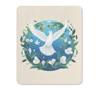 Tappetino per Il Mouse Peace On Earth Antisfilacciamento Tappetino per Mouse Pratica Gaming Mousepad per Pc Notebook Laptop 25X30Cm
