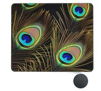 Tappetino per Il Mouse Peacock Feathers Confortevole Tappetino Mouse Antiscivolo Gaming Mousepad per Pc Notebook Casa 25X30Cm