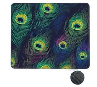 Tappetino per Il Mouse Peacock Feathers Pattern Lavabile Tappetino per Mouse Antipolvere Gaming Mousepad per Casa Notebook Laptop 25X30Cm