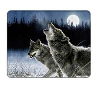 Tappetino per il mouse piccolo con motivo Mouse Pad 21 x 26 cm Lupo