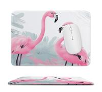 Tappetino per Il Mouse Pink Flamingo Antiscivolo Tappeto Mouse Superficie Liscia Gaming Mousepad per Ufficio Laptop Casa 25X30Cm