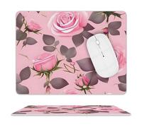 Tappetino per Il Mouse Pretty Pink Roses Antisfilacciamento Tappeto Mouse Confortevole Gaming Mousepad per Pc Casa Notebook 25X30Cm