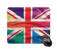 Tappetino per Il Mouse Proud Union Jack Rainbow UK Flag Lavabile Tappetino per Mouse Antisfilacciamento Gaming Mousepad per Casa Pc Notebook 25X30Cm