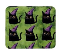 Tappetino per Il Mouse Purple Witch Hats Cats Black Superficie Liscia Tappeto Mouse Confortevole Gaming Mousepad per Ufficio Laptop Casa 25X30Cm