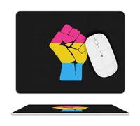 Tappetino per Il Mouse Raised Fist Pansexuality Pride Flag Antisfilacciamento Tappetino per Mouse Superficie Liscia Gaming Mousepad per Ufficio Laptop Notebook 25X30Cm