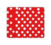 Tappetino per Il Mouse Red And White Polka Dots Lavabile Tappetino Mouse Antiscivolo Gaming Mousepad per Casa Notebook Computer 25X30Cm