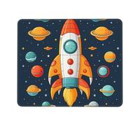 Tappetino per Il Mouse Rocket Clipart Space Ship Antiscivolo Tappeto Mouse Antisfilacciamento Gaming Mousepad per Casa Pc Notebook 25X30Cm