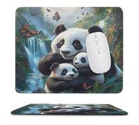 Tappetino per Il Mouse Rustic Leaves Wildlife Waterfall Spring Butterflies Antiscivolo Tappetini Mouse Pratica Gaming Mousepad per Notebook Laptop Computer 25X30Cm