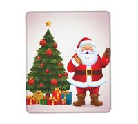 Tappetino per Il Mouse Santa Claus Christmas Tree Xmas Personalizzato Tampone per Mouse Confortevole Gaming Mousepad per Casa Pc Notebook 25X30Cm