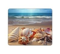 Tappetino per Il Mouse Seashells On The Sandy Beach Antiscivolo Tappetino per Mouse Personalizzato Gaming Mousepad per Notebook Pc Laptop 25X30Cm