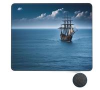 Tappetino per Il Mouse Ship On The Blue Ocean Ergonomico Tappetino per Mouse Antisfilacciamento Gaming Mousepad per Laptop Ufficio Computer 25X30Cm