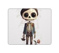 Tappetino per Il Mouse Skull Boy And Flower Pratica Tappetino Mouse Bordi Cuciti Gaming Mousepad per Notebook Computer Laptop 25X30Cm