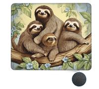 Tappetino per Il Mouse Sloth Family Antipolvere Tappetini Mouse Pratica Gaming Mousepad per Notebook Computer Laptop 25X30Cm
