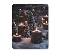Tappetino per Il Mouse Snow On The Candle Antiscivolo Tappetino Mouse Personalizzato Gaming Mousepad per Laptop Computer Pc 25X30Cm