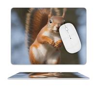 Tappetino per Il Mouse Squirrel Funny Animal Multifunzionale Tappetino Mouse Pratica Gaming Mousepad per Ufficio Computer Notebook 25X30Cm