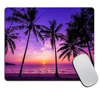 Tappetino per il Mouse Sunset Beach Tropical Palm Tree Landscape Gaming