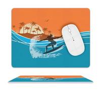 Tappetino per Il Mouse Surfers And Tropical Islands Personalizzato Tappetini Mouse Antisfilacciamento Gaming Mousepad per Ufficio Casa Computer 25X30Cm