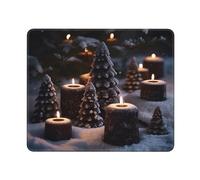 Tappetino per Il Mouse There Is Snow On The Candle Antipolvere Tappetino per Mouse Confortevole Gaming Mousepad per Pc Notebook Laptop 25X30Cm