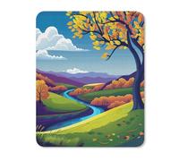 Tappetino per Il Mouse Trees And Mountains Confortevole Tappetini Mouse Bordi Cuciti Gaming Mousepad per Notebook Pc Laptop 25X30Cm