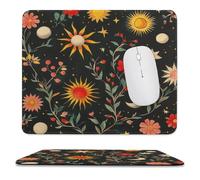 Tappetino per Il Mouse Tropical Colorful Spring Flowers Boho Hippie Style Bordi Cuciti Tappetino Mouse Lavabile Gaming Mousepad per Pc Casa Notebook 25X30Cm