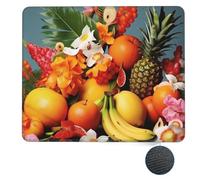 Tappetino per Il Mouse Tropical Fruits And Flowers Ergonomico Tampone per Mouse Superficie Liscia Gaming Mousepad per Ufficio Laptop Notebook 25X30Cm