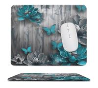 Tappetino per Il Mouse Watercolor Barn Door Elegant Flower White Lotus Personalizzato Tampone per Mouse Lavabile Gaming Mousepad per Laptop Ufficio Casa 25X30Cm
