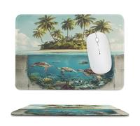 Tappetino per Il Mouse Watercolor Colorful Tropical Summer Beach Palm Tree Antisfilacciamento Tappeto Mouse Ergonomico Gaming Mousepad per Pc Notebook Laptop 25X30Cm