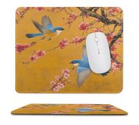 Tappetino per Il Mouse Watercolor Spring Flowers Chinese Style Cherry Flowers Antisfilacciamento Tappetini Mouse Antipolvere Gaming Mousepad per Casa Notebook Computer 25X30Cm