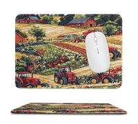 Tappetino per Il Mouse Watercolor Western Rustic Wooden Cabin Wheat Field Superficie Liscia Tappetini Mouse Confortevole Gaming Mousepad per Ufficio Laptop Casa 25X30Cm