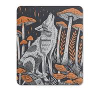 Tappetino per Il Mouse Wolf And Mushroom Antisfilacciamento Tappetini Mouse Superficie Liscia Gaming Mousepad per Computer Pc Notebook 25X30Cm