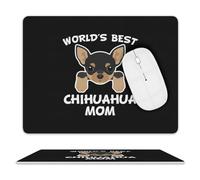 Tappetino per Il Mouse World's Best Chihuahua Mom Antisfilacciamento Tappetino per Mouse Ergonomico Gaming Mousepad per Pc Laptop Casa 25X30Cm