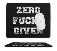 Tappetino per Il Mouse Zero Fucks Given Printed Bordi Cuciti Tampone per Mouse Antipolvere Gaming Mousepad per Pc Laptop Computer 25X30Cm