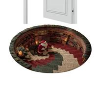 Tappetino per illusione ottica, 78,7 x 78,7 cm, antiscivolo, realistico | Tappeto natalizio per interni ed esterni, soggiorno, bagno, vacanze, Halloween, Ringraziamento