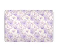 Tappetino per imparare a fare pipì per bambini, impermeabile, lavabile, con fiori di ibisco e ibisco, extra large, per bambini, 132 cm di lunghezza x 86,4 cm di larghezza, colore: viola chiaro
